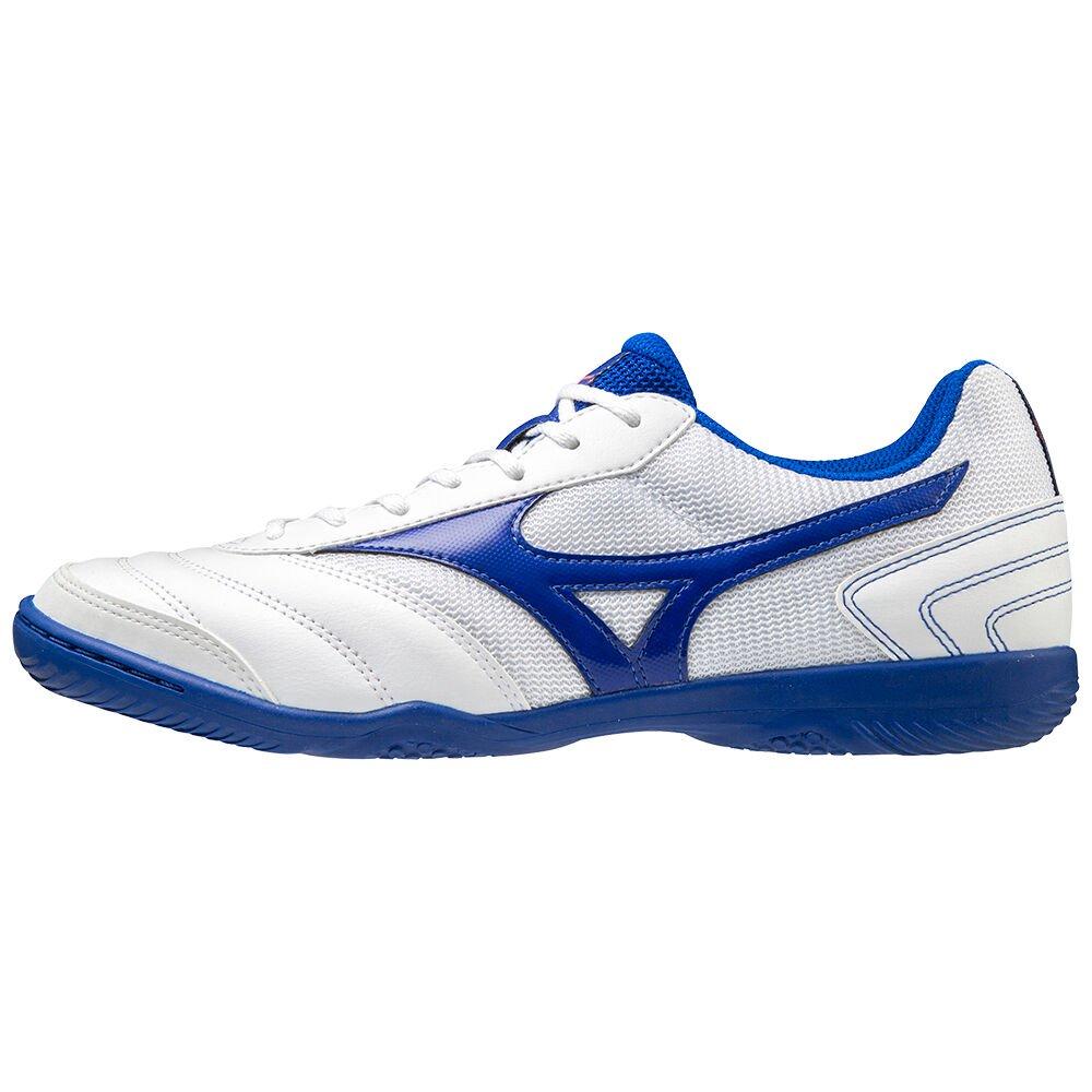 Mizuno Men's Soccer Cleats MRL Sala Club IN White/Blue - EPQSRZU-78